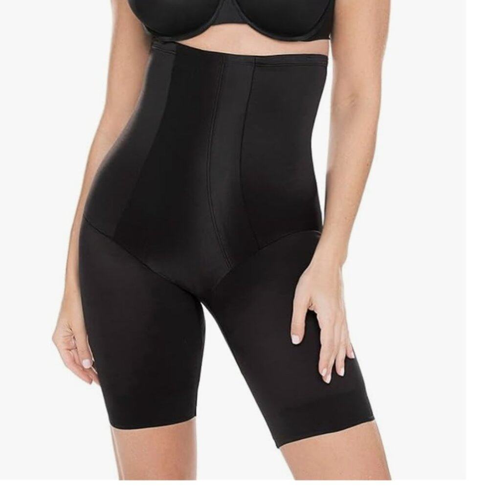 Miraclesuit Black Shapeware High Waist Long Leg Thigh Slimmer‎
